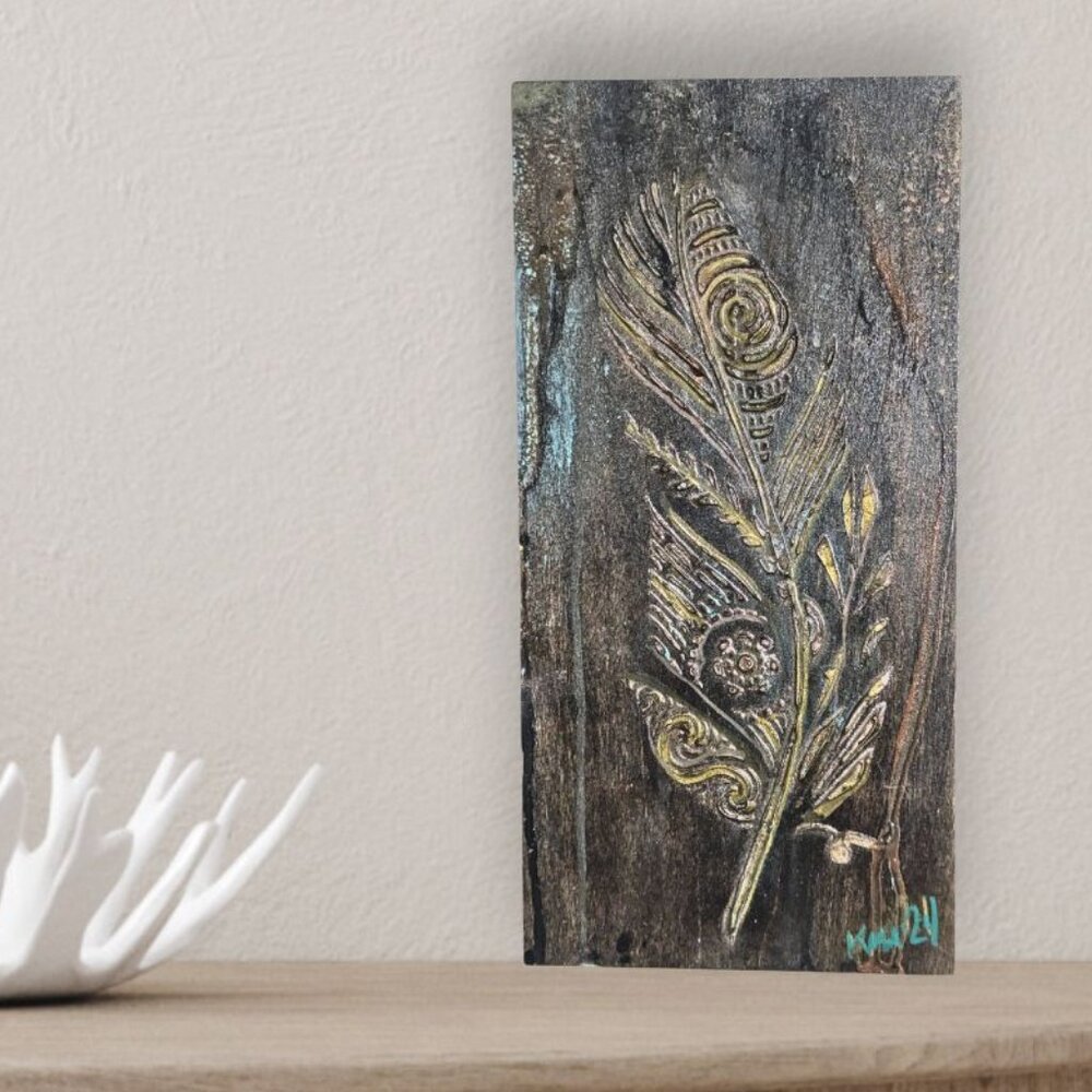 OOAK Original Relief on Wood "Chromaggia"